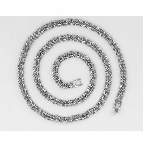 Grezna ķēde, "Bismarks" pinums, rodija pārklājums, garums 60 cm